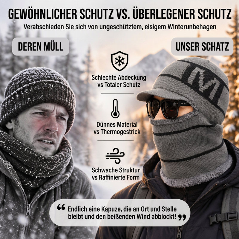 🧶🧣 Warme Herren Winter-Strickmütze | Kein kalter Kopf, kein kratziges Tragegefühl – Warm & bequem durch den Winter ✨
