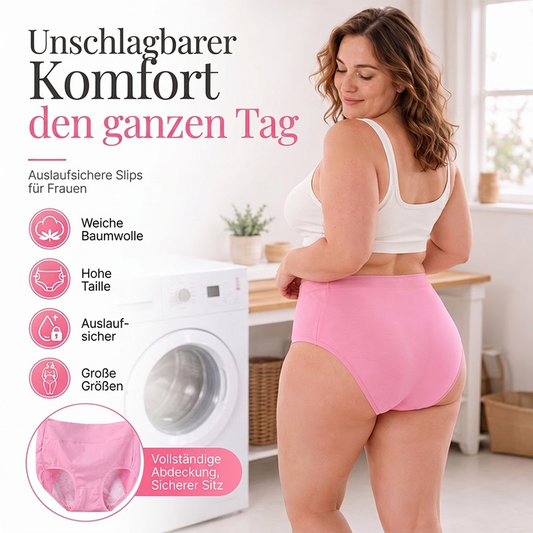 🩲 Damen Plus Size Menstruationsunterwäsche | Keine Seitenlecks, kein drückender Bund – Sicher, atmungsaktiv & bequem für die Periode ✨