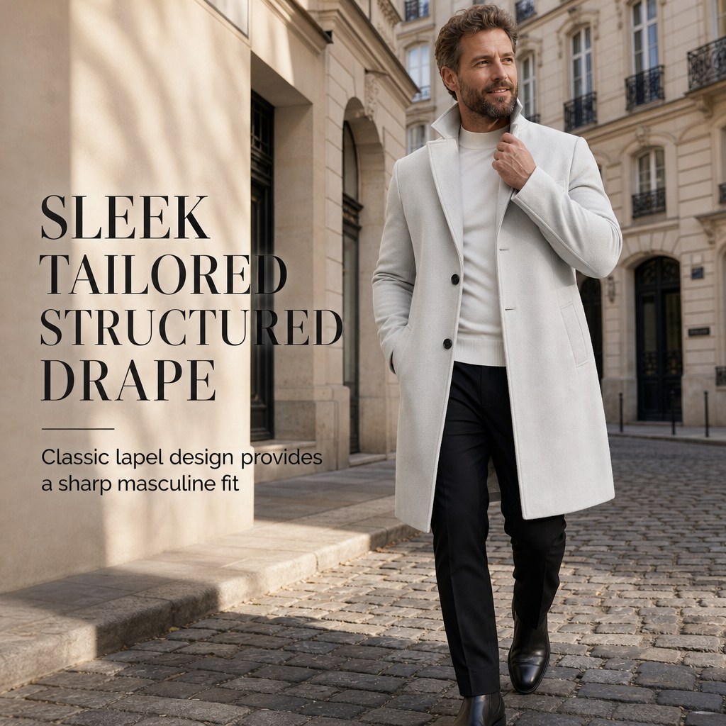 🧥 Klassischer einreihiger Herren Trenchcoat | Kein steifer Business-Look, kein billiger Windbreaker – Premium & vielseitig für Business-Casual ✨