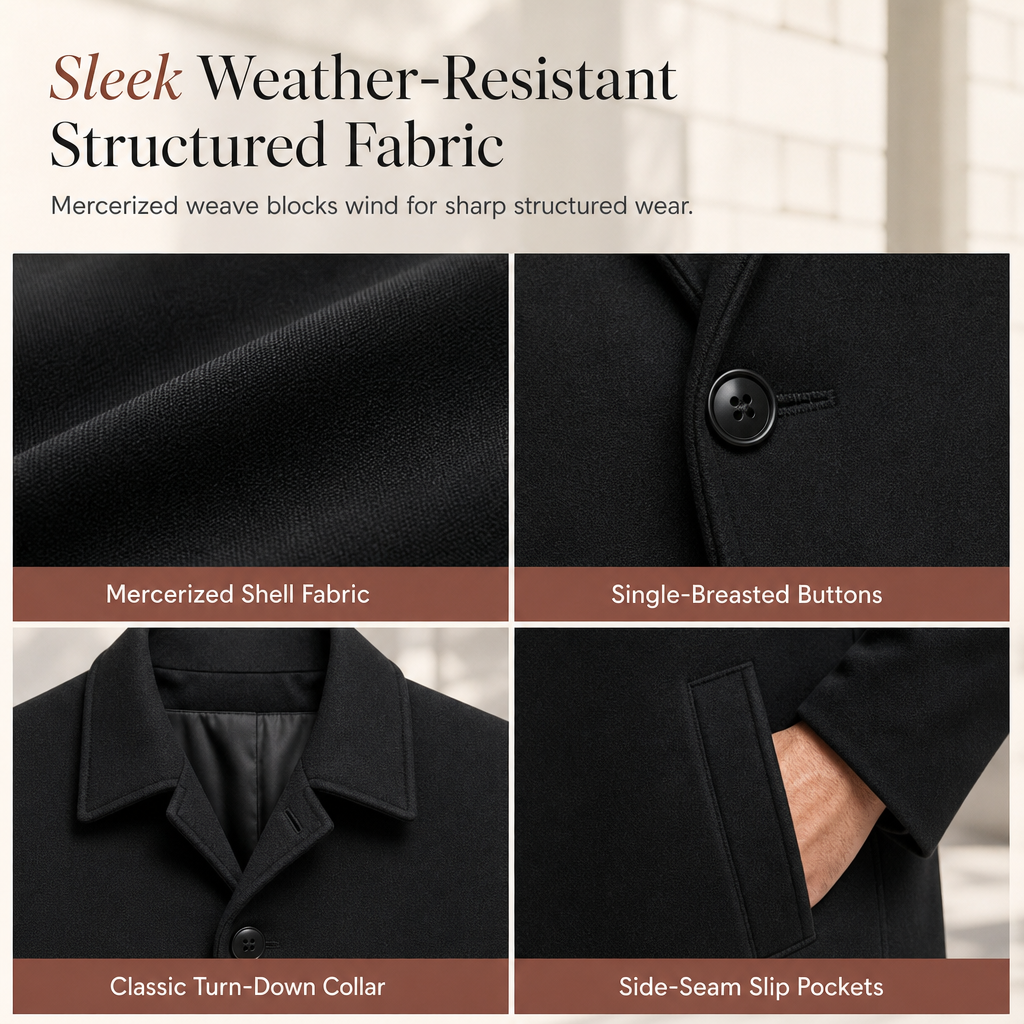 🧥 Klassischer einreihiger Herren Trenchcoat | Kein steifer Business-Look, kein billiger Windbreaker – Premium & vielseitig für Business-Casual ✨