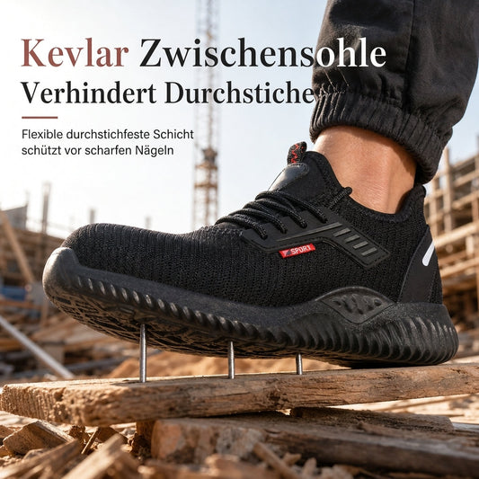 👟👷 Herren Sicherheitsschuhe mit Stahlkappe | Kein schwerer Klumpfuß, keine schwitzenden Füße – Leicht, atmungsaktiv & durchtrittsicher für Arbeit & Baustelle ✨