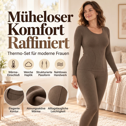 🔥💖 Damen Nahtloses Selbstwärmendes Thermounterwäsche-Set | Keine Kälte, kein Kratzen & keine störenden Nähte – Weich, wärmend & bequem unter jeder Kleidung ✨