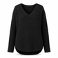 👚 Damen Übergrößen Pullover-Oberteil mit V-Ausschnitt | Kein Kratzen, kein Einengen – Locker sitzend, gerippt & kuschelig weich für den Alltag ✨