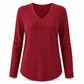 👚 Damen Übergrößen Pullover-Oberteil mit V-Ausschnitt | Kein Kratzen, kein Einengen – Locker sitzend, gerippt & kuschelig weich für den Alltag ✨