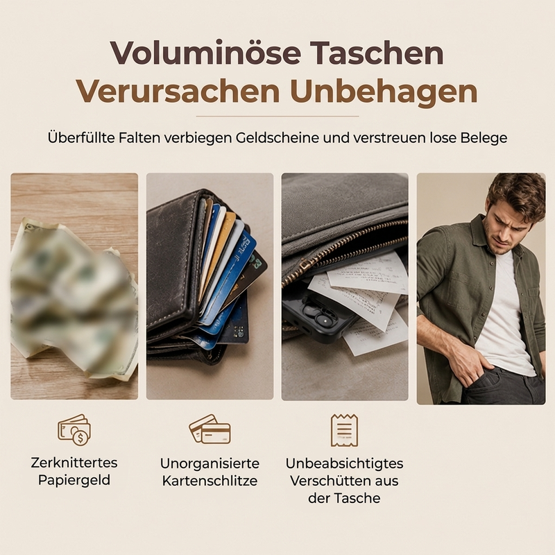 🛡️💳 Herren lange Geldbörse mit Reißverschluss | Kein unordentliches Portemonnaie, kein Suchen nach Karten – Großes Fassungsvermögen, multifunktionaler Kartenhalter & Clutch-Tasche ✨