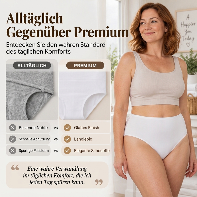 🩲 Damen-Slips mit hoher Taille (💥 5er-Pack) | Dehnbares Material, atmungsaktiv & bequem ✨