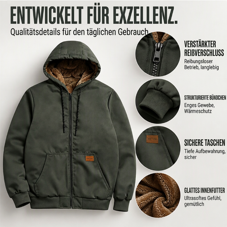 🔥🧥 Herren-Freizeit-Winterjacke mit Kapuze | Kein Frieren im Winter, keine umständliche Schicht-Look – Warm, lässig & alltagstauglich mit Kapuze ✨
