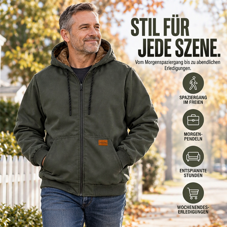 🔥🧥 Herren-Freizeit-Winterjacke mit Kapuze | Kein Frieren im Winter, keine umständliche Schicht-Look – Warm, lässig & alltagstauglich mit Kapuze ✨