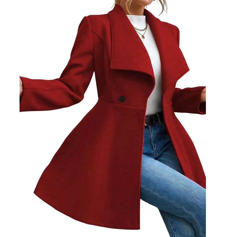 ❄️🧥 Eleganter taillierter Damenmantel mit Reverskragen | Keine sackartige Silhouette, kein langweiliger Basic-Look – Tailliert, elegant & alltagstauglich mit Reverskragen ✨