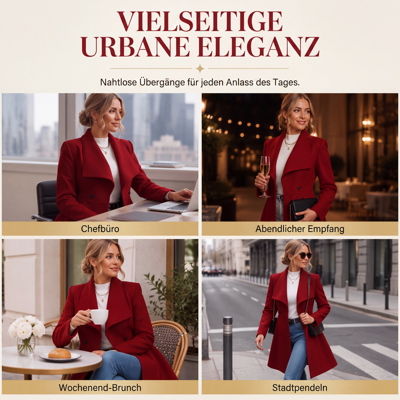 ❄️🧥 Eleganter taillierter Damenmantel mit Reverskragen | Keine sackartige Silhouette, kein langweiliger Basic-Look – Tailliert, elegant & alltagstauglich mit Reverskragen ✨