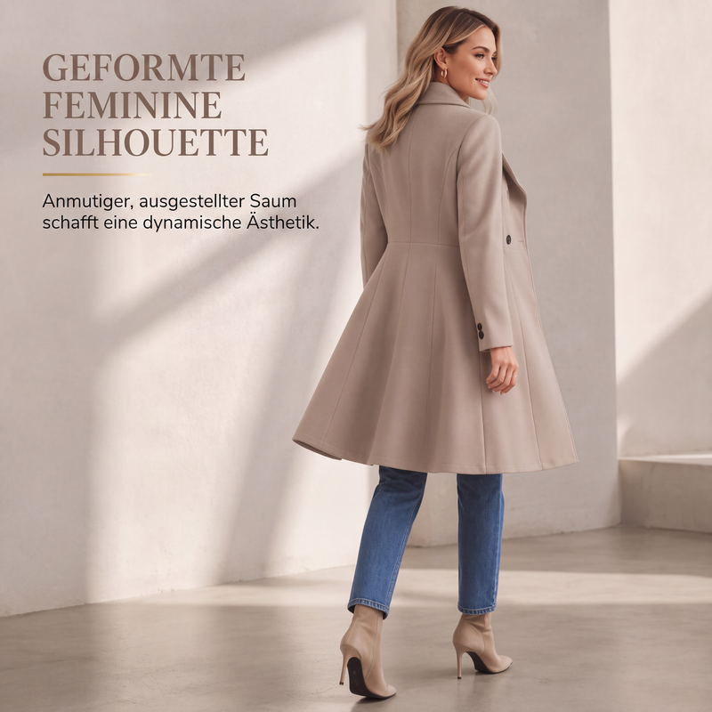 ❄️🧥 Eleganter taillierter Damenmantel mit Reverskragen | Keine sackartige Silhouette, kein langweiliger Basic-Look – Tailliert, elegant & alltagstauglich mit Reverskragen ✨