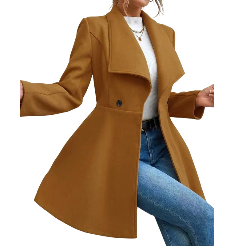 ❄️🧥 Eleganter taillierter Damenmantel mit Reverskragen | Keine sackartige Silhouette, kein langweiliger Basic-Look – Tailliert, elegant & alltagstauglich mit Reverskragen ✨