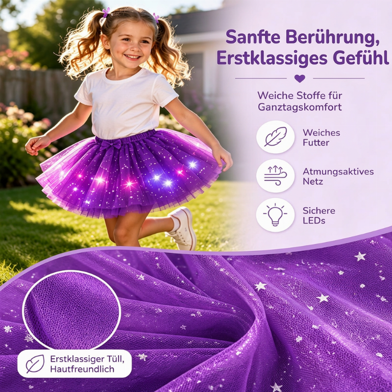 🎁💃 LED-Leucht-Pailletten-Tütü-Rock | Kein langweiliger Party-Look – Leuchtend, funkelnd & bequem für Mädchen und Erwachsene ✨