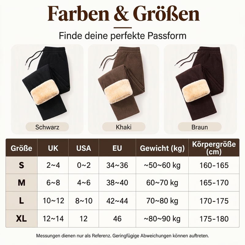 Damen Winter Cord Wärmehosen