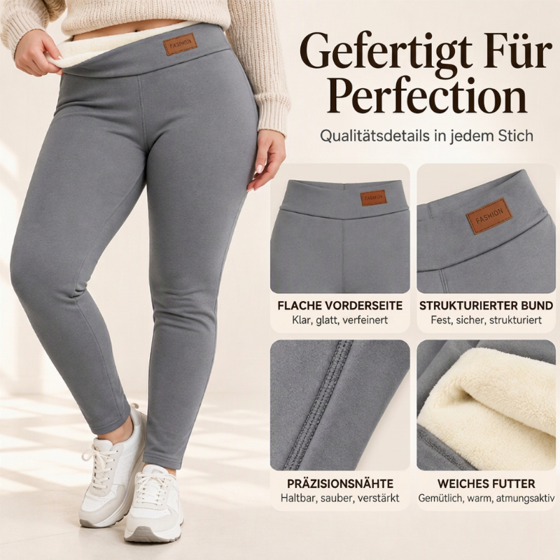 🔥❄️ Thermo-Leggings für Damen – Hohe Taille & Plüschfutter, warm und snug ✨
