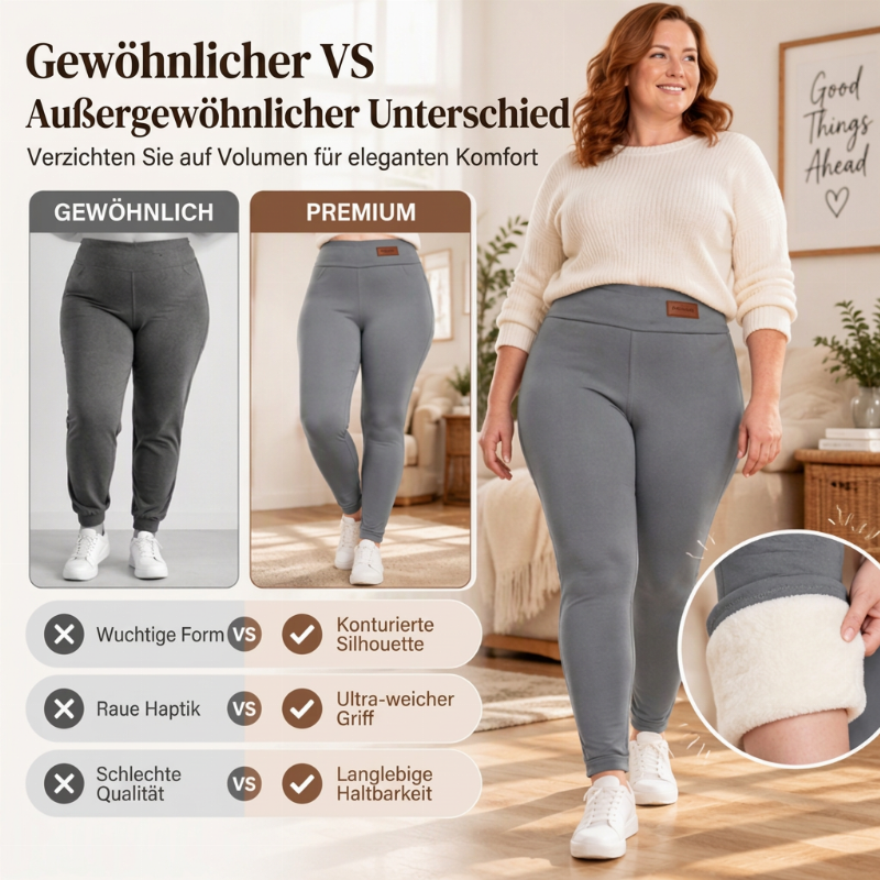 🔥❄️ Thermo-Leggings für Damen – Hohe Taille & Plüschfutter, warm und snug ✨