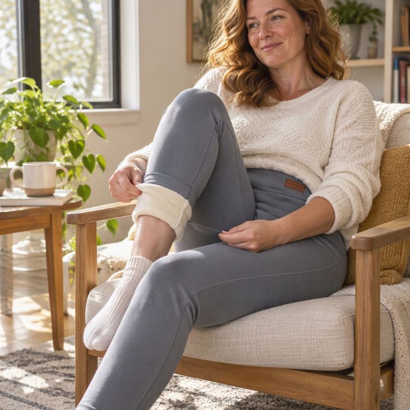 🔥❄️ Thermo-Leggings für Damen – Hohe Taille & Plüschfutter, warm und snug ✨