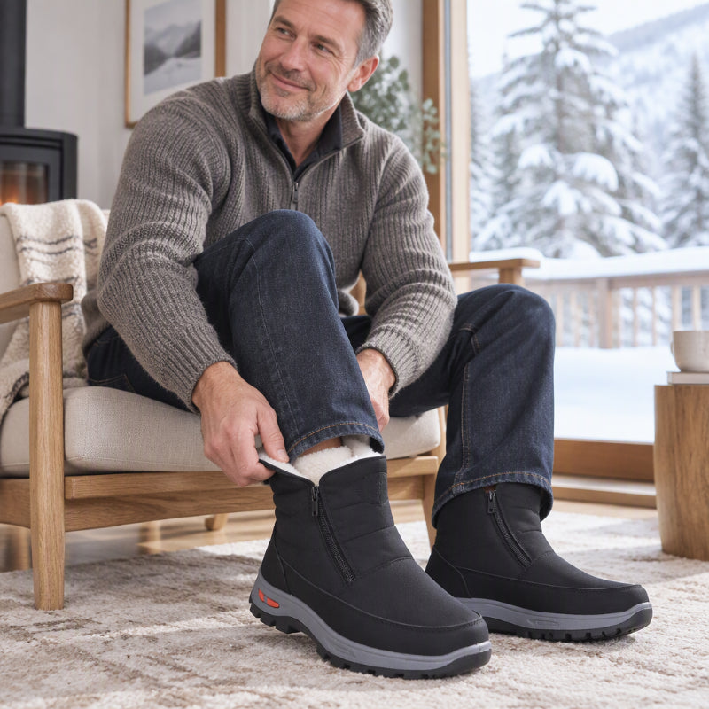 💧🥾 Herren Winterstiefel – Warmes Plüschfutter, wasserdicht, rutschfest 🌨️
