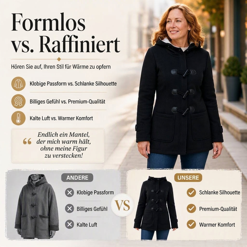 🧥❄️ Warme Damen-Winterjacke – Kapuze, Toggle-Verschluss, gemütlicher Winterschutz 🌨️