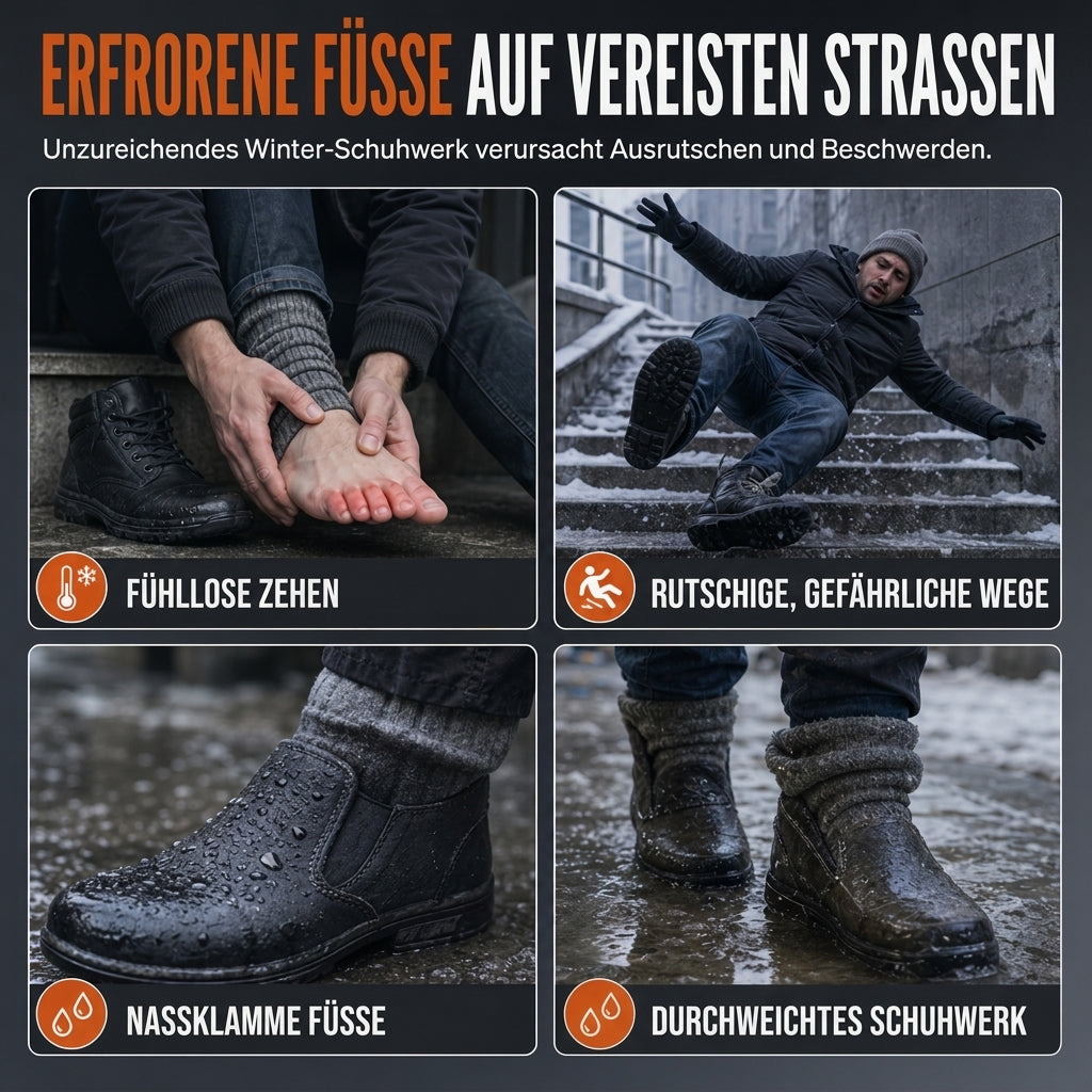 🥾❄️ Herren High-Top Schneestiefel – Verdickt, warme dicke Sohle