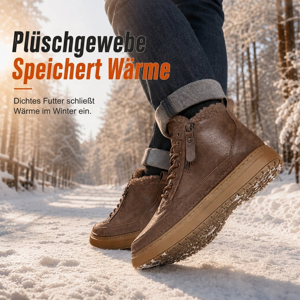 🥾❄️ Herren High-Top Schneestiefel – Verdickt, warme dicke Sohle