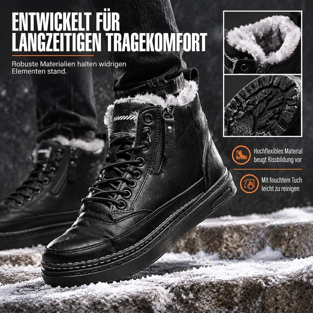 🥾❄️ Herren High-Top Schneestiefel – Verdickt, warme dicke Sohle