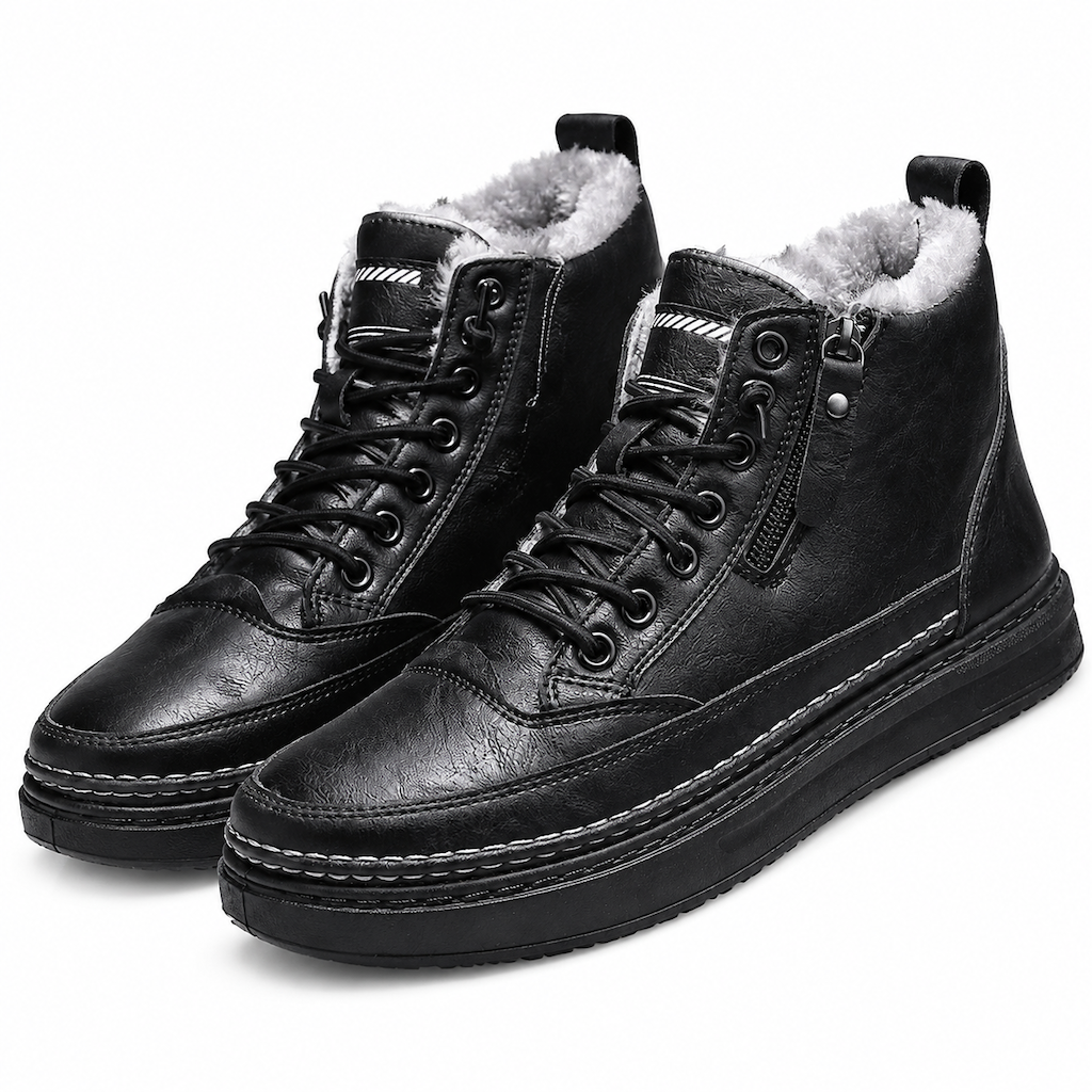 🥾❄️ Herren High-Top Schneestiefel – Verdickt, warme dicke Sohle