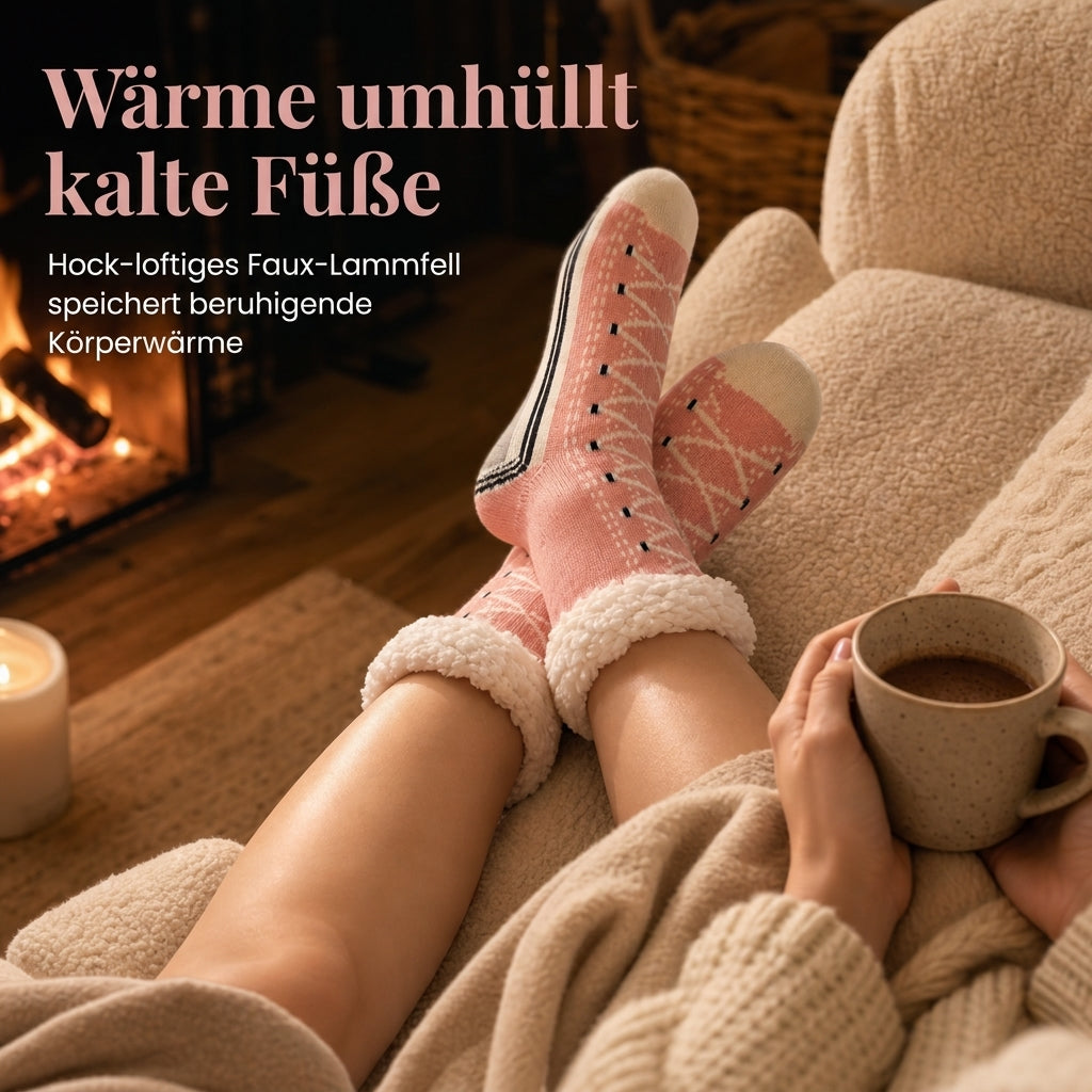 🧦✨ Damen Warme Sherpa-Fußsocken – Ultra-Verdickt für Zuhause & Schlafen 🏠