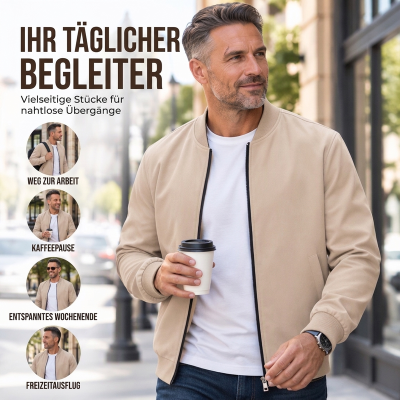 🧥✨ Herren Grafik-Bomberjacke mit Reißverschluss – Inspirierend & Stylisch 🔥 (EU 34-36)