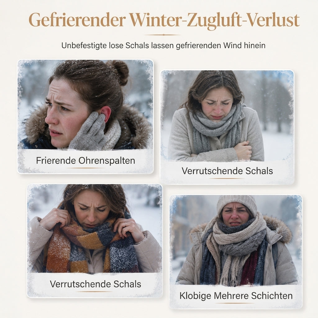 🧶🧣 Damen Outdoor-Wintermütze mit integriertem Halswärmer & Maske – Verdicktes Strickset ❄️