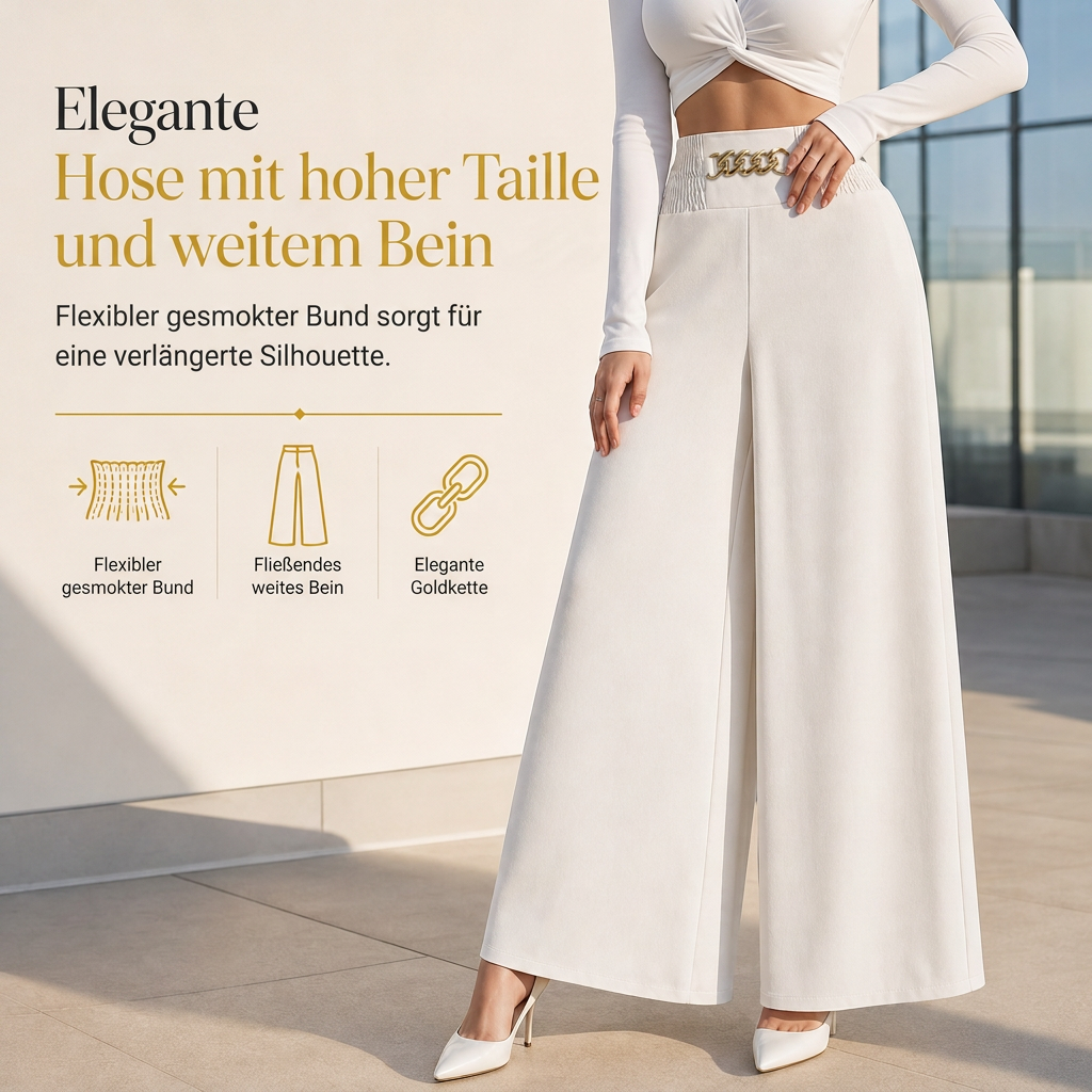 💃✨ Damen Wide-Leg Freizeit-Hose – Hohe Taille, Lässig & Stilvoll 🌿