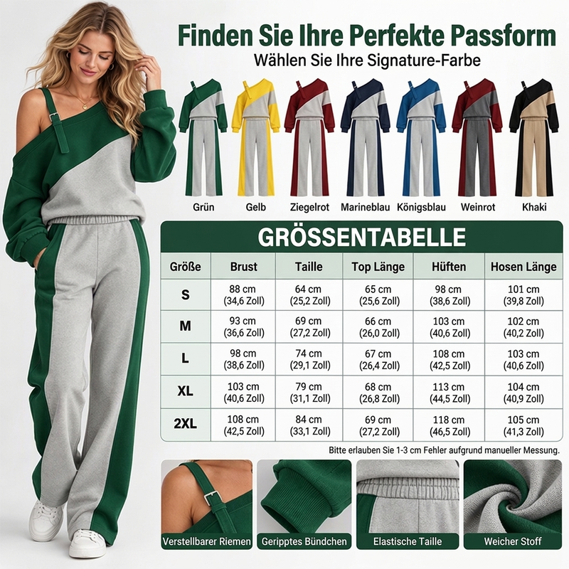 👗✨ Damen Träger-Zweiteiler im Color-Block – Freizeitlich, Bequem & Trendy 🎨
