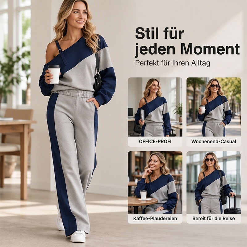 👗✨ Damen Träger-Zweiteiler im Color-Block – Freizeitlich, Bequem & Trendy 🎨