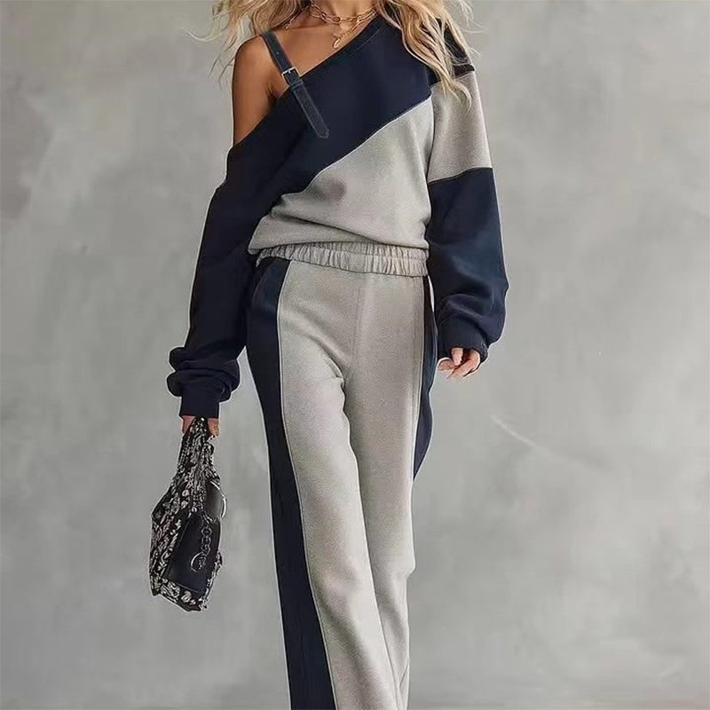 👗✨ Damen Träger-Zweiteiler im Color-Block – Freizeitlich, Bequem & Trendy 🎨