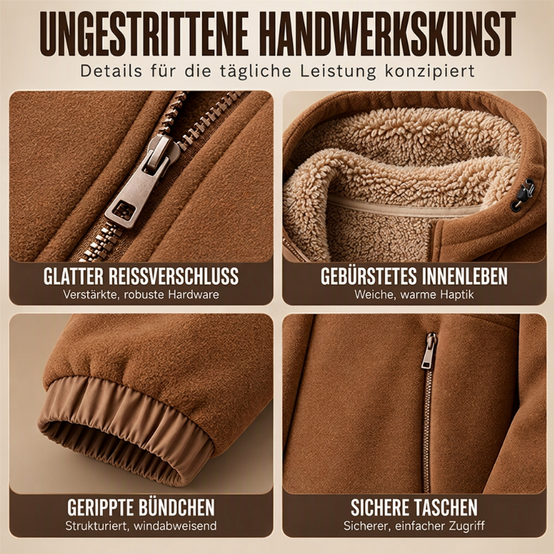 🧥✨ Herren Kapuzenjacke für die Freizeit – Warm Gefüttert, Lässig & Robust 🔥