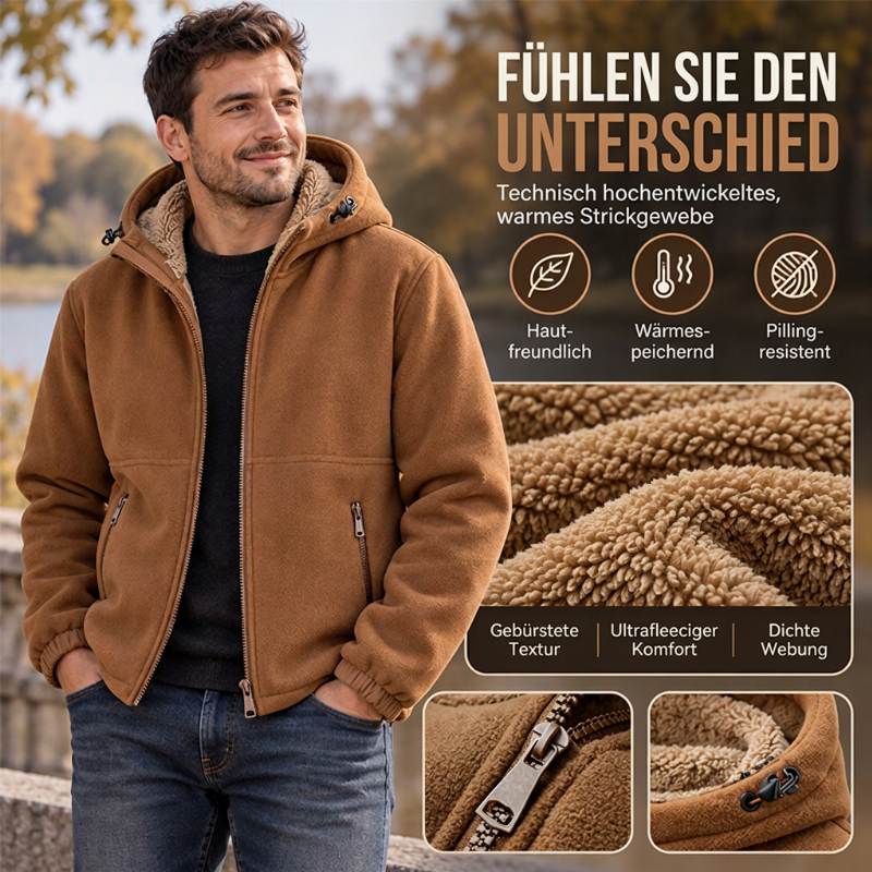 🧥✨ Herren Kapuzenjacke für die Freizeit – Warm Gefüttert, Lässig & Robust 🔥