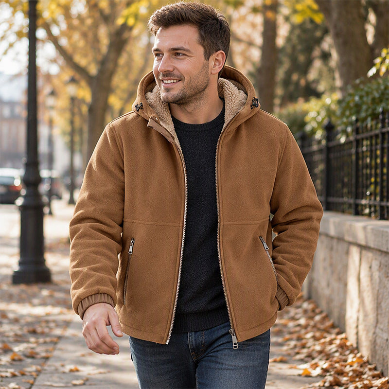 🧥✨ Herren Kapuzenjacke für die Freizeit – Warm Gefüttert, Lässig & Robust 🔥