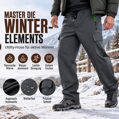 👖✨ Herren Cargohose mit Soft-Futter – Wasserdicht, Warm & Robust 🌧️