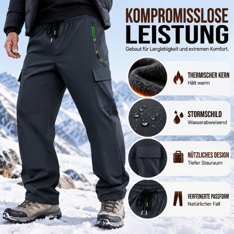 👖✨ Herren Cargohose mit Soft-Futter – Wasserdicht, Warm & Robust 🌧️