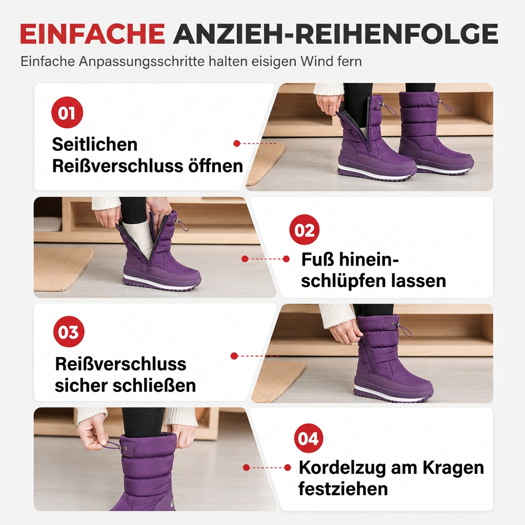 👢✨ Damen High-Top Schneestiefel für den Winter – Wasserdicht, Rutschfest & Sicher ❄️