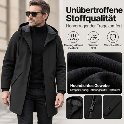 ❄️🧥 Herren Kapuzen-Trenchcoat in Mittlerer Länge – Elegant, Bequem & Vielseitig 🍂