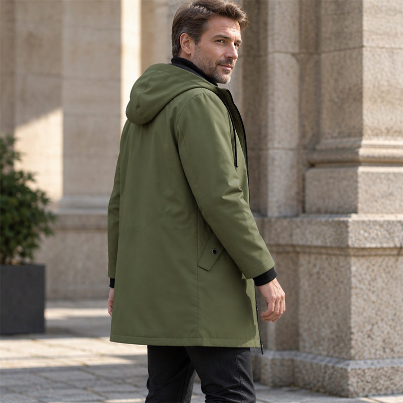 ❄️🧥 Herren Kapuzen-Trenchcoat in Mittlerer Länge – Elegant, Bequem & Vielseitig 🍂